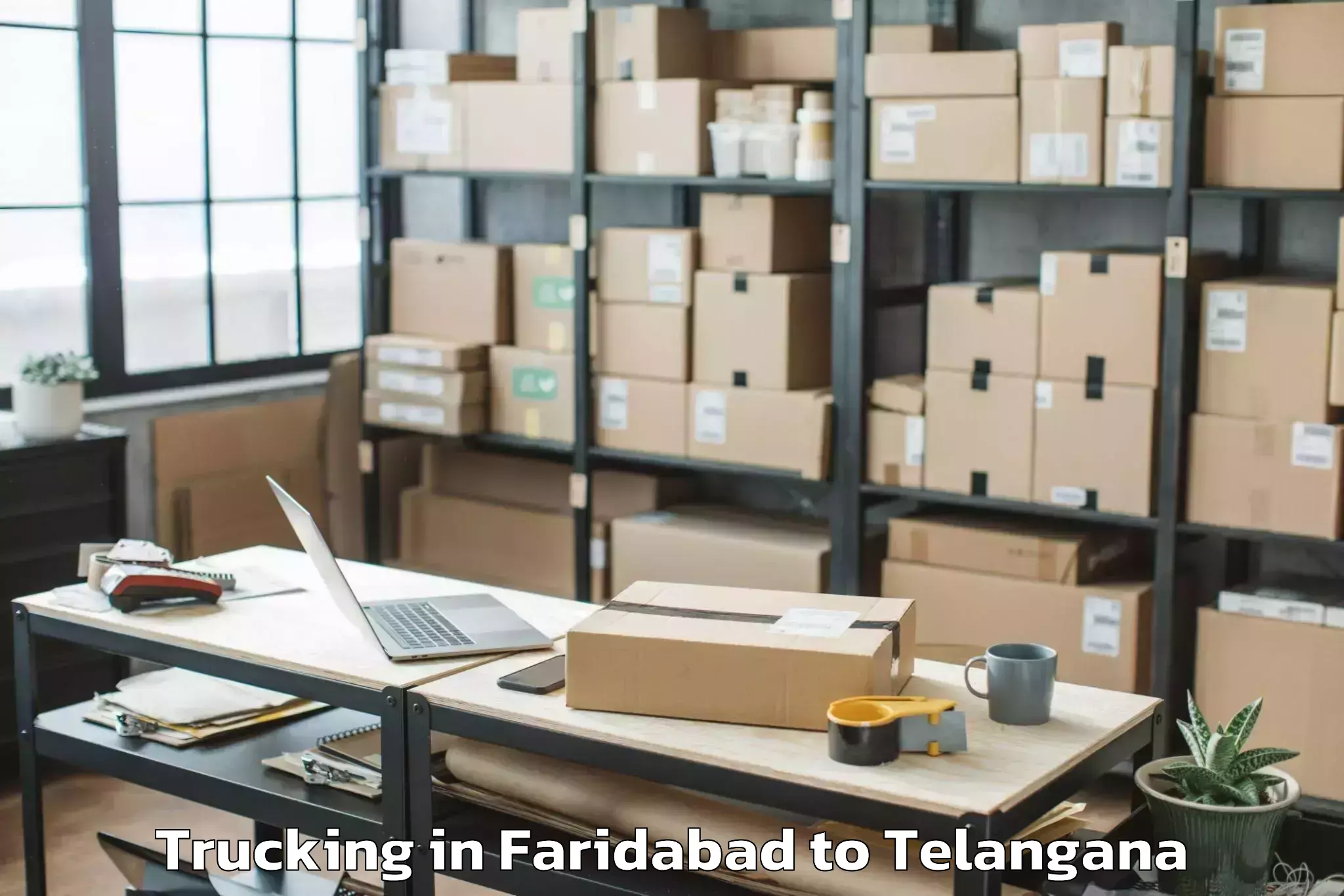 Easy Faridabad to Bellampalle Trucking Booking